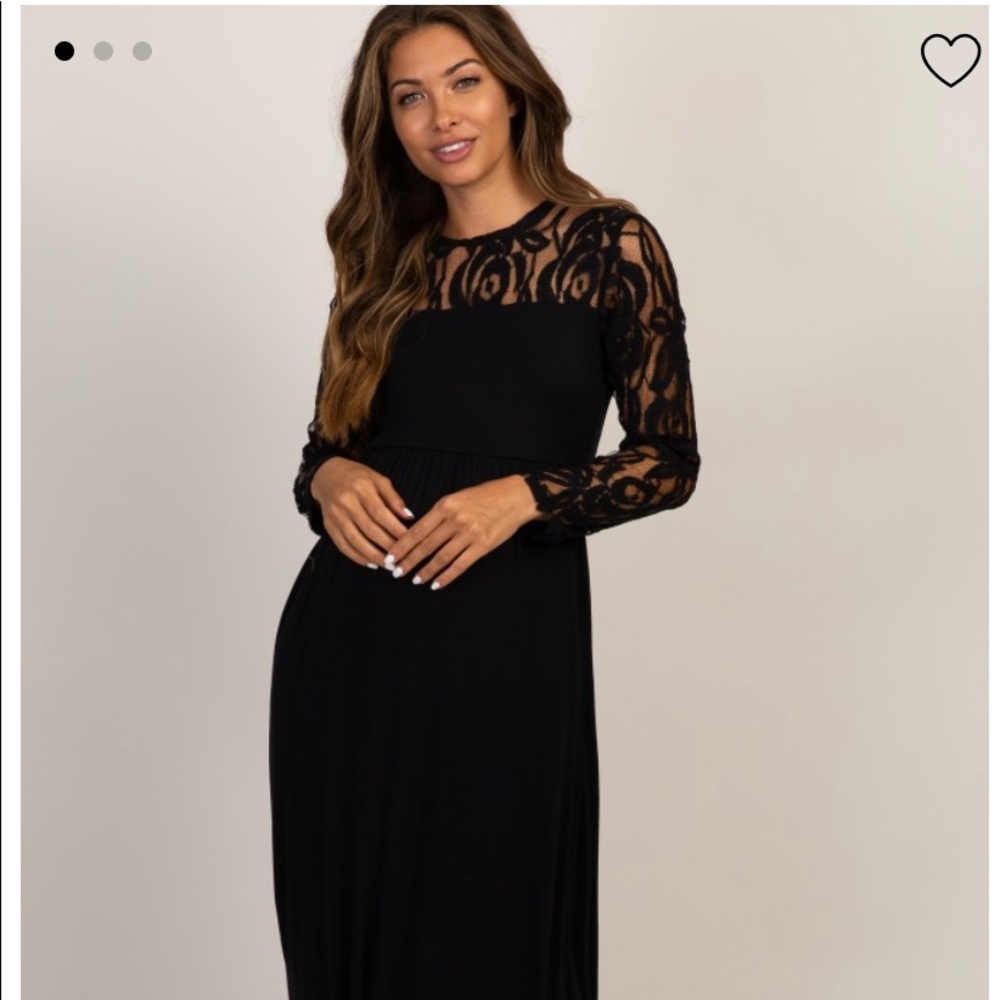 Pink Blush maternity lace maxi dress
